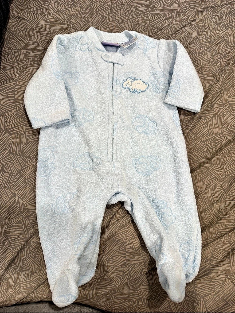 Peter Rabbit Fleece Footed Sleeper Blue Baby 3 Months
